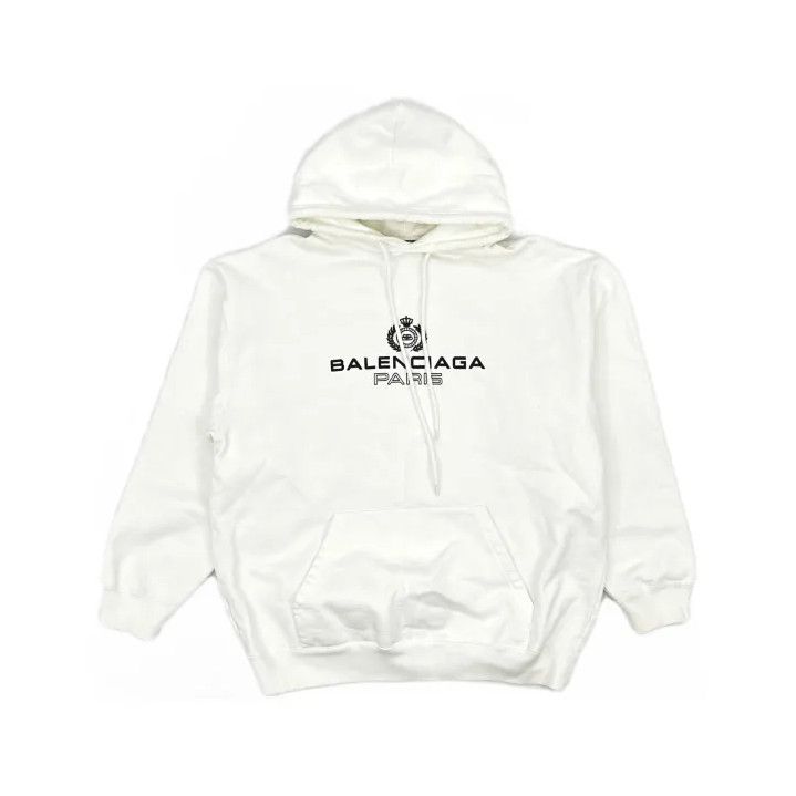 Balenciaga Balenciaga White Logo Print Hoodie for Men Size US XS / EU 42 / 0 - 2 Thumbnail