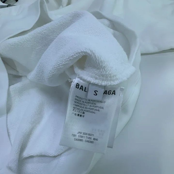 Balenciaga Balenciaga Oversized White Hoodie for Men Size US S / EU 44-46 / 1 - 4 Thumbnail