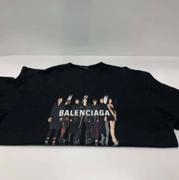 Balenciaga Balenciaga Vintage Logo Print Black Short Sleeve T-Shirt Size US M / EU 48-50 / 2 - 8 Thumbnail