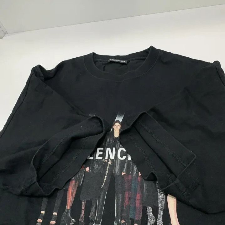 Balenciaga Balenciaga Vintage Logo Print Black Short Sleeve T-Shirt Size US M / EU 48-50 / 2 - 12 Thumbnail