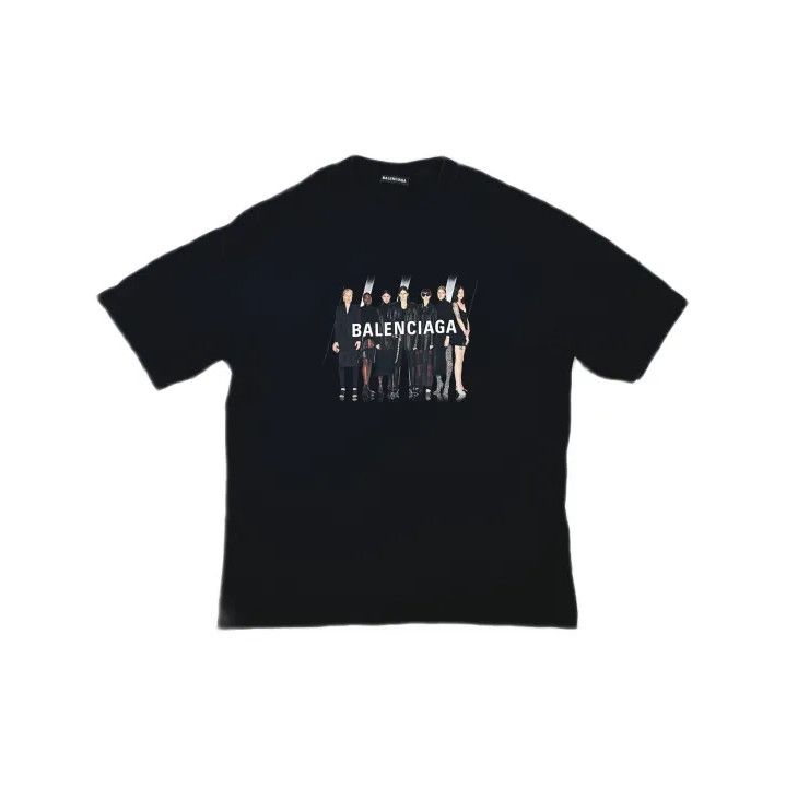 Balenciaga Balenciaga Vintage Logo Print Black Short Sleeve T-Shirt Size US M / EU 48-50 / 2 - 2 Thumbnail