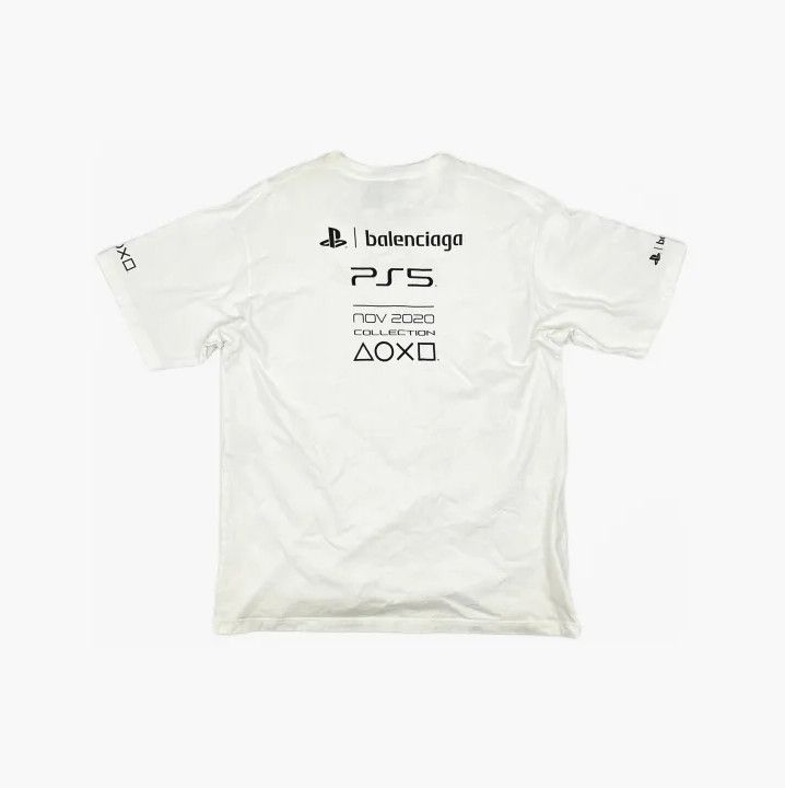 Balenciaga Balenciaga x PlayStation White Graphic Tee Size US S / EU 44-46 / 1 - 3 Thumbnail