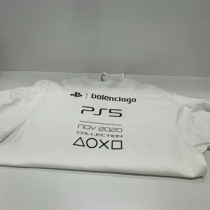 Balenciaga Balenciaga x PlayStation White Graphic Tee Size US S / EU 44-46 / 1 - 14 Thumbnail