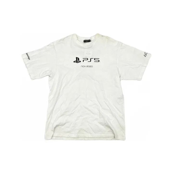 Balenciaga Balenciaga x PlayStation White Graphic Tee Size US S / EU 44-46 / 1 - 2 Thumbnail