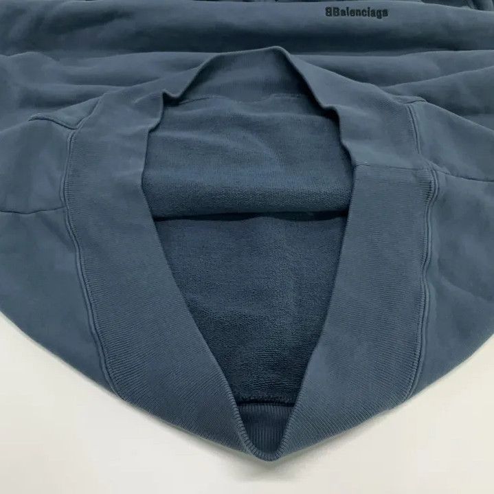 Balenciaga Balenciaga SS23 Blue Logo Embroidered Hoodie Size US S / EU 44-46 / 1 - 10 Thumbnail