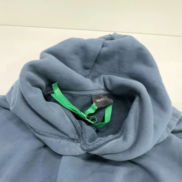 Balenciaga Balenciaga SS23 Blue Logo Embroidered Hoodie Size US S / EU 44-46 / 1 - 8 Thumbnail