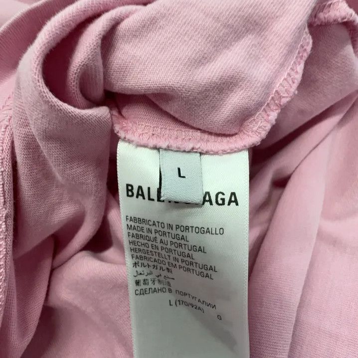 Balenciaga Balenciaga FW23 Pink Crystal Neck T-Shirt Size US L / EU 52-54 / 3 - 6 Thumbnail