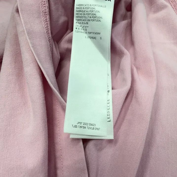 Balenciaga Balenciaga FW23 Pink Crystal Neck T-Shirt Size US L / EU 52-54 / 3 - 7 Thumbnail