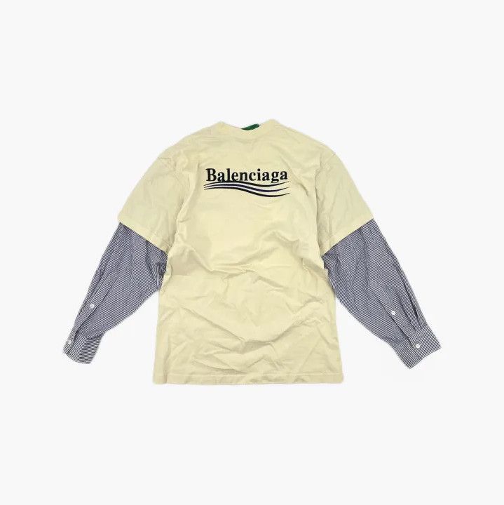 Balenciaga Balenciaga Color Block Logo Long Sleeve T-Shirt Size US M / EU 48-50 / 2 - 3 Thumbnail