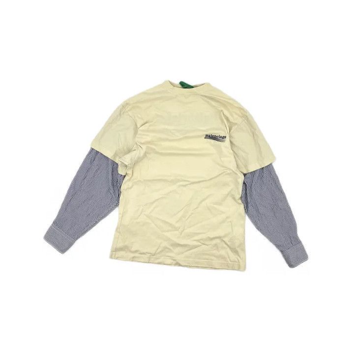 Balenciaga Balenciaga Color Block Logo Long Sleeve T-Shirt Size US M / EU 48-50 / 2 - 2 Thumbnail