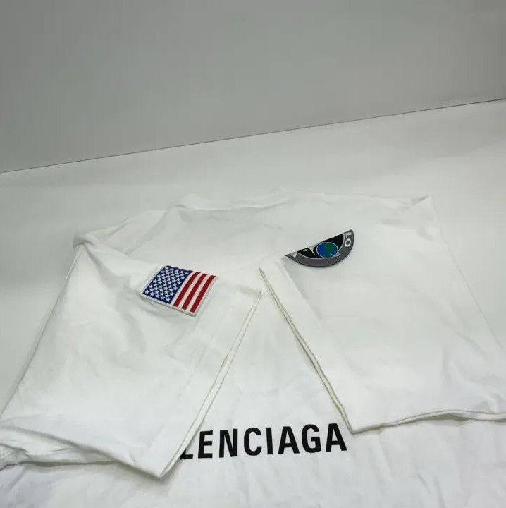 Balenciaga Balenciaga NASA Collaboration Oversized White T-Shirt Size US XS / EU 42 / 0 - 13 Thumbnail