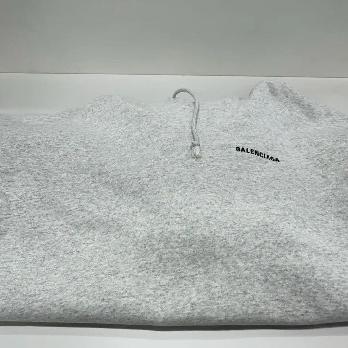 Balenciaga Balenciaga Gray Hooded Long Sleeve Sweatshirt Size US XS / EU 42 / 0 - 8 Thumbnail