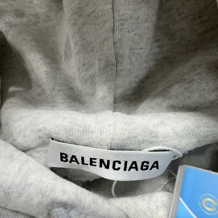 Balenciaga Balenciaga Gray Hooded Long Sleeve Sweatshirt Size US XS / EU 42 / 0 - 5 Thumbnail