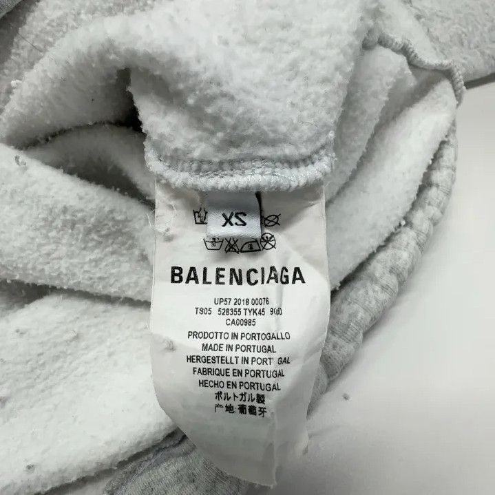 Balenciaga Balenciaga Gray Hooded Long Sleeve Sweatshirt Size US XS / EU 42 / 0 - 4 Thumbnail