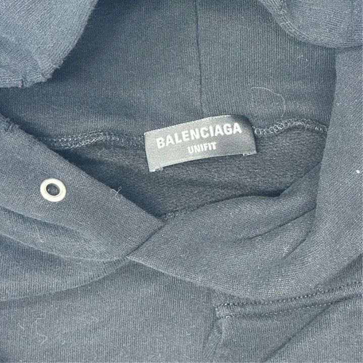 Balenciaga Balenciaga Black Graphic Long Sleeve Sweatshirt Size US S / EU 44-46 / 1 - 5 Thumbnail