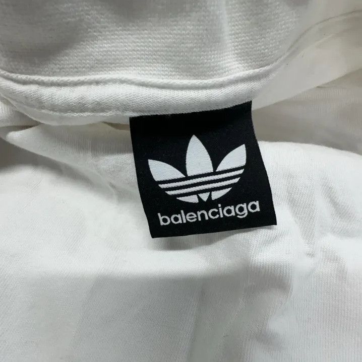 Balenciaga Balenciaga x Adidas Logo Embroidered White T-Shirt Size US M / EU 48-50 / 2 - 4 Thumbnail