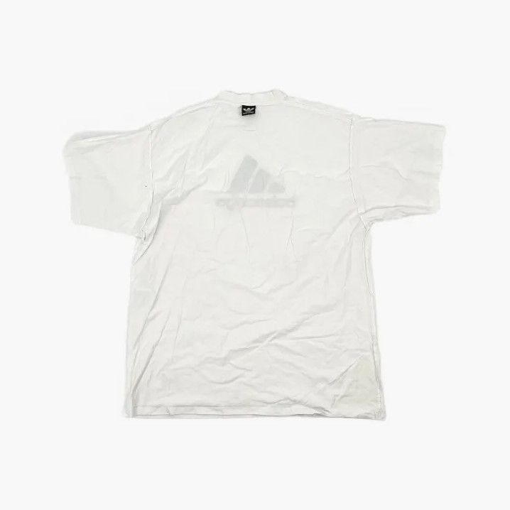 Balenciaga Balenciaga x Adidas Logo Embroidered White T-Shirt Size US M / EU 48-50 / 2 - 3 Thumbnail