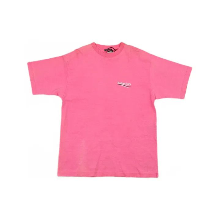 Balenciaga Balenciaga Logo Print Pink Cotton T-Shirt Size US S / EU 44-46 / 1 - 2 Thumbnail