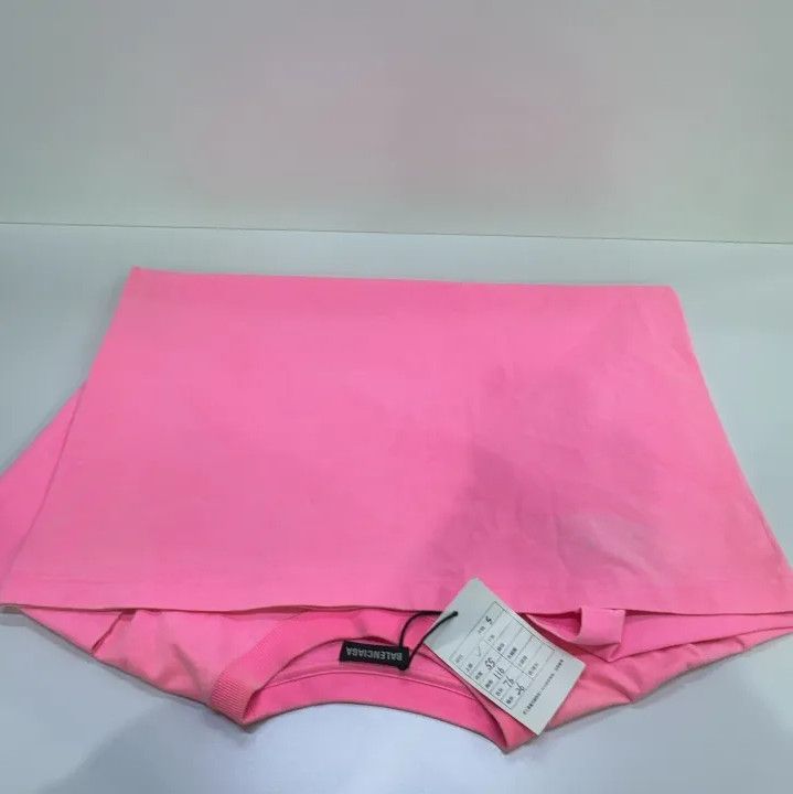 Balenciaga Balenciaga Logo Print Pink Cotton T-Shirt Size US S / EU 44-46 / 1 - 12 Thumbnail