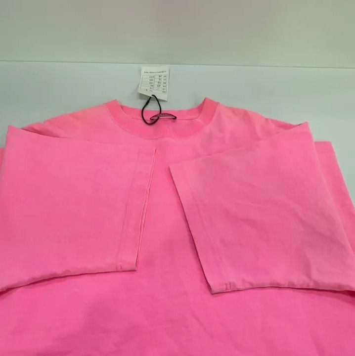 Balenciaga Balenciaga Logo Print Pink Cotton T-Shirt Size US S / EU 44-46 / 1 - 9 Thumbnail