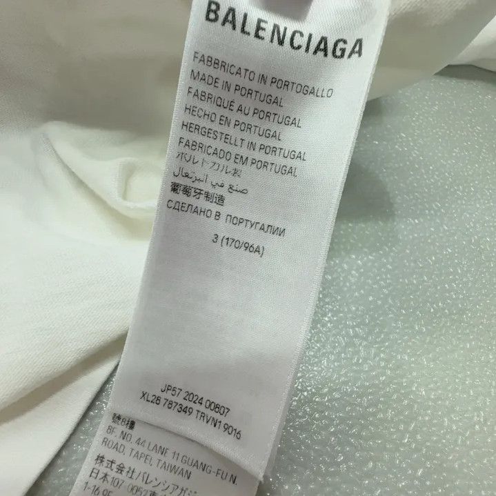 Balenciaga Balenciaga FW24 White Graphic Oversized T-Shirt Size US L / EU 52-54 / 3 - 4 Thumbnail