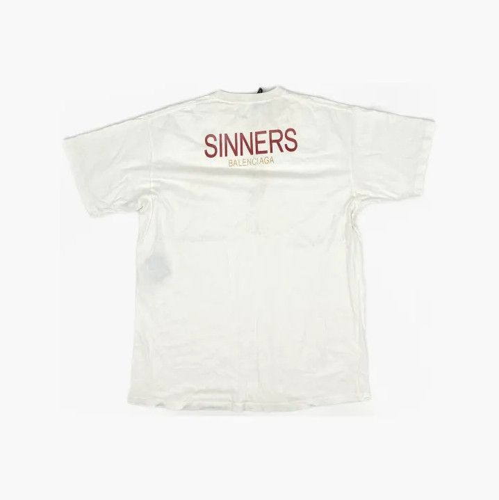 Balenciaga Balenciaga Logo Print Cotton T-Shirt in White Size US XS / EU 42 / 0 - 3 Thumbnail