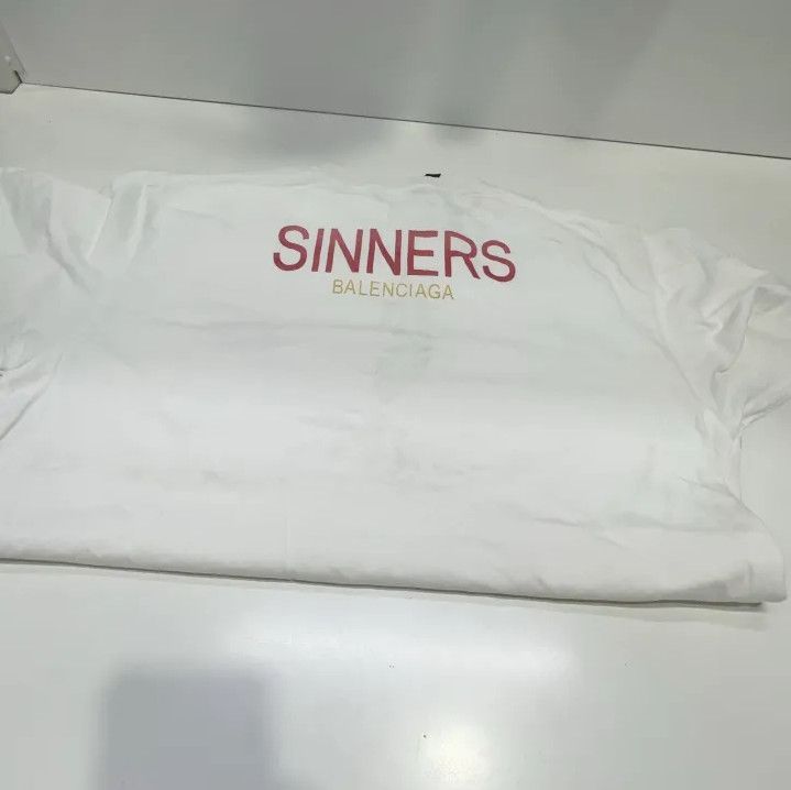 Balenciaga Balenciaga Logo Print Cotton T-Shirt in White Size US XS / EU 42 / 0 - 12 Thumbnail