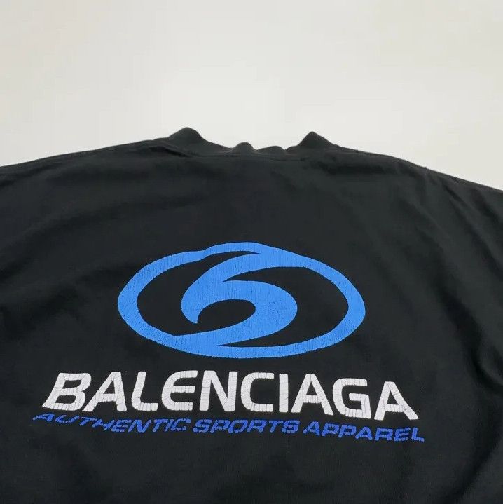 Balenciaga Balenciaga Blue Logo Loose Fit T-Shirt Size US M / EU 48-50 / 2 - 5 Thumbnail