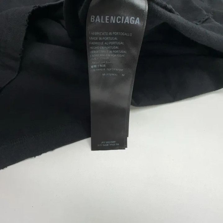 Balenciaga Balenciaga Blue Logo Loose Fit T-Shirt Size US M / EU 48-50 / 2 - 2 Thumbnail