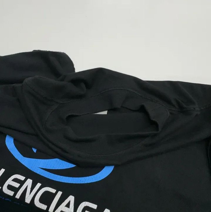 Balenciaga Balenciaga Blue Logo Loose Fit T-Shirt Size US M / EU 48-50 / 2 - 8 Thumbnail