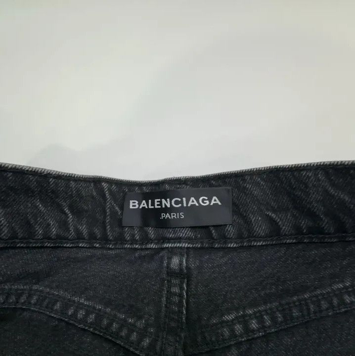 Balenciaga Balenciaga Stylish Black Denim Trousers with Stripes Size US 28 / EU 44 - 4 Thumbnail