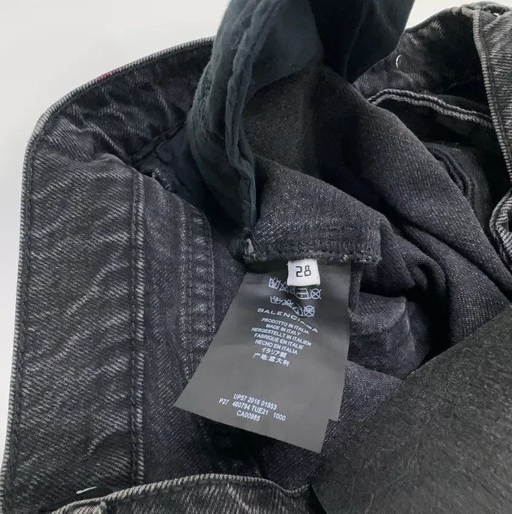 Balenciaga Balenciaga Stylish Black Denim Trousers with Stripes Size US 28 / EU 44 - 5 Thumbnail