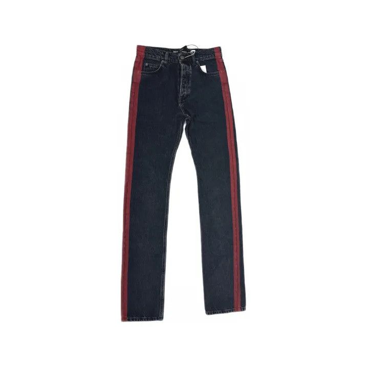 Balenciaga Balenciaga Stylish Black Denim Trousers with Stripes Size US 28 / EU 44 - 2 Thumbnail