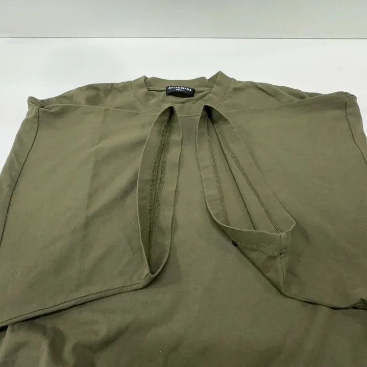 Balenciaga Balenciaga Logo Print Oversized Military Green T-shirt Size US L / EU 52-54 / 3 - 8 Thumbnail