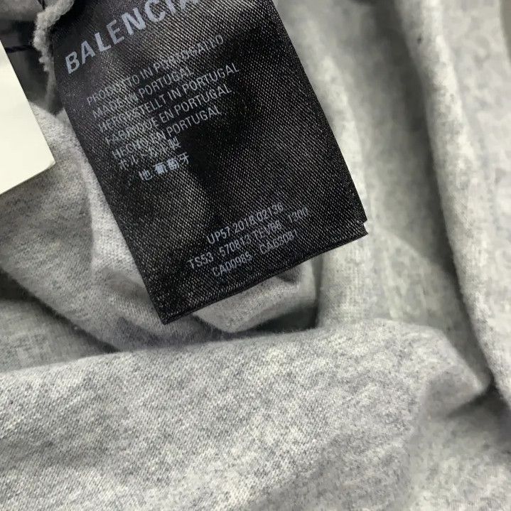 Balenciaga Balenciaga Gray Logo Embroidered Short Sleeve T-Shirt Size US XS / EU 42 / 0 - 5 Thumbnail