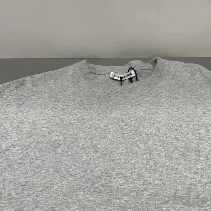 Balenciaga Balenciaga Gray Logo Embroidered Short Sleeve T-Shirt Size US XS / EU 42 / 0 - 9 Thumbnail