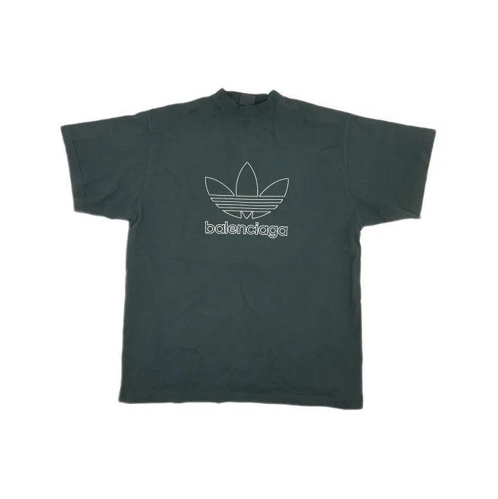 Balenciaga Balenciaga x Adidas Original Logo Tee Size US M / EU 48-50 / 2 - 2 Thumbnail