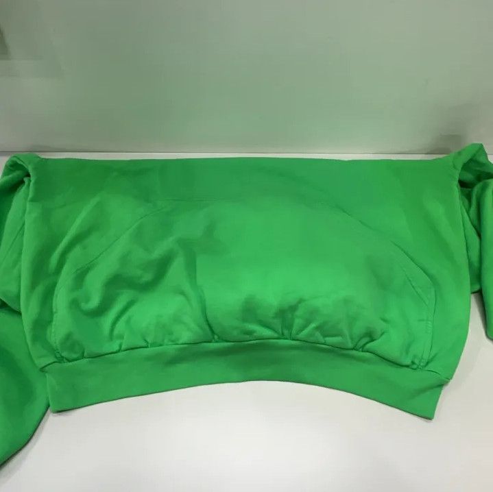 Balenciaga Balenciaga Logo Print Hooded Sweatshirt in Green Size US M / EU 48-50 / 2 - 18 Thumbnail