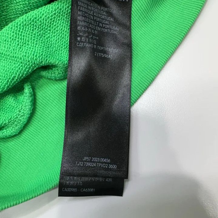 Balenciaga Balenciaga Logo Print Hooded Sweatshirt in Green Size US M / EU 48-50 / 2 - 8 Thumbnail