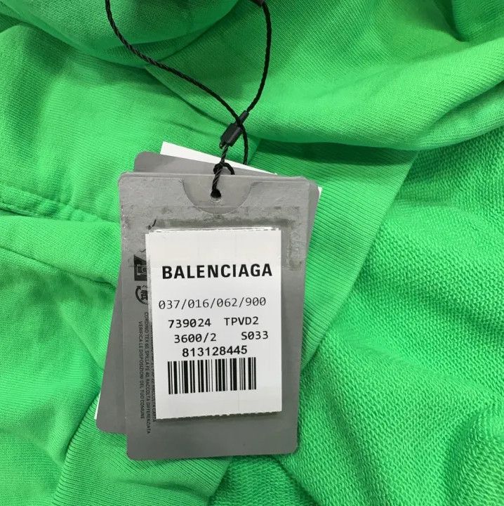 Balenciaga Balenciaga Logo Print Hooded Sweatshirt in Green Size US M / EU 48-50 / 2 - 5 Thumbnail