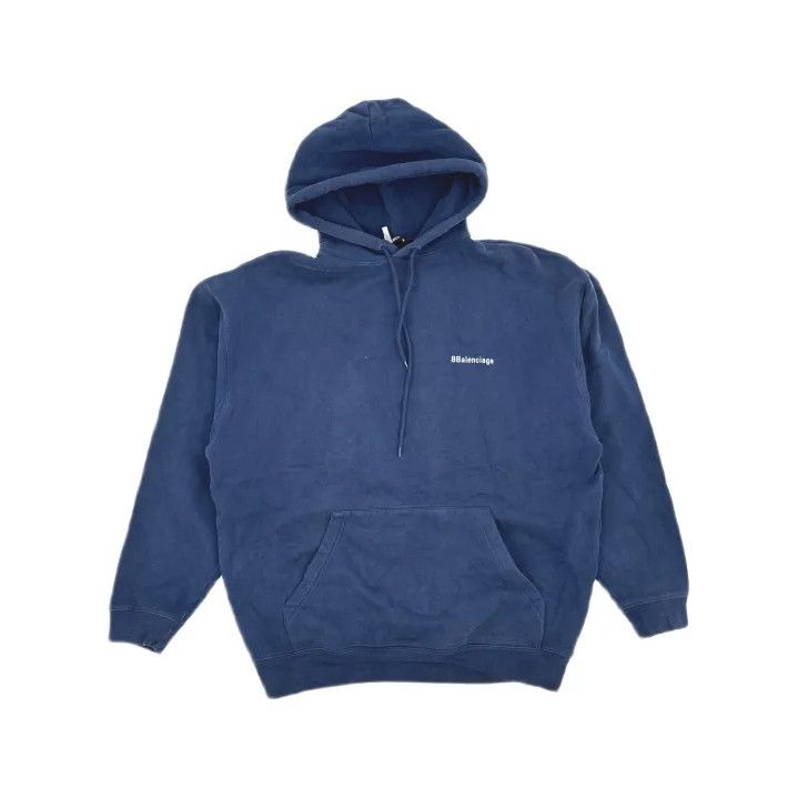 Balenciaga Balenciaga Oversized Hoodie in Sea Blue Size US S / EU 44-46 / 1 - 2 Thumbnail