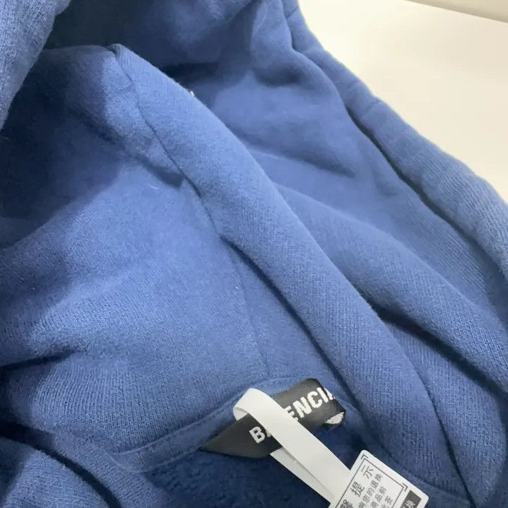 Balenciaga Balenciaga Oversized Hoodie in Sea Blue Size US S / EU 44-46 / 1 - 5 Thumbnail