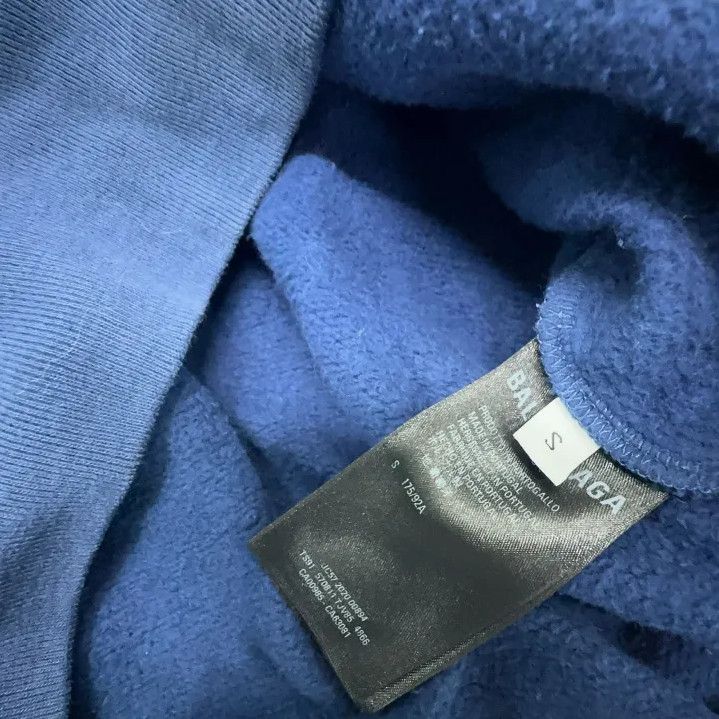 Balenciaga Balenciaga Oversized Hoodie in Sea Blue Size US S / EU 44-46 / 1 - 4 Thumbnail