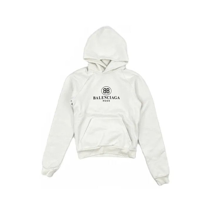 Balenciaga Balenciaga SS22 Logo Printed White Hoodie Size US S / EU 44-46 / 1 - 2 Thumbnail