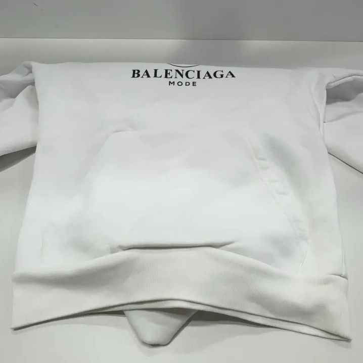 Balenciaga Balenciaga SS22 Logo Printed White Hoodie Size US S / EU 44-46 / 1 - 9 Thumbnail