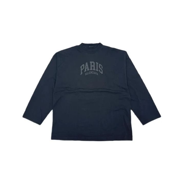 Balenciaga Balenciaga Black Logo Long Sleeve T-Shirt Size US L / EU 52-54 / 3 - 2 Thumbnail