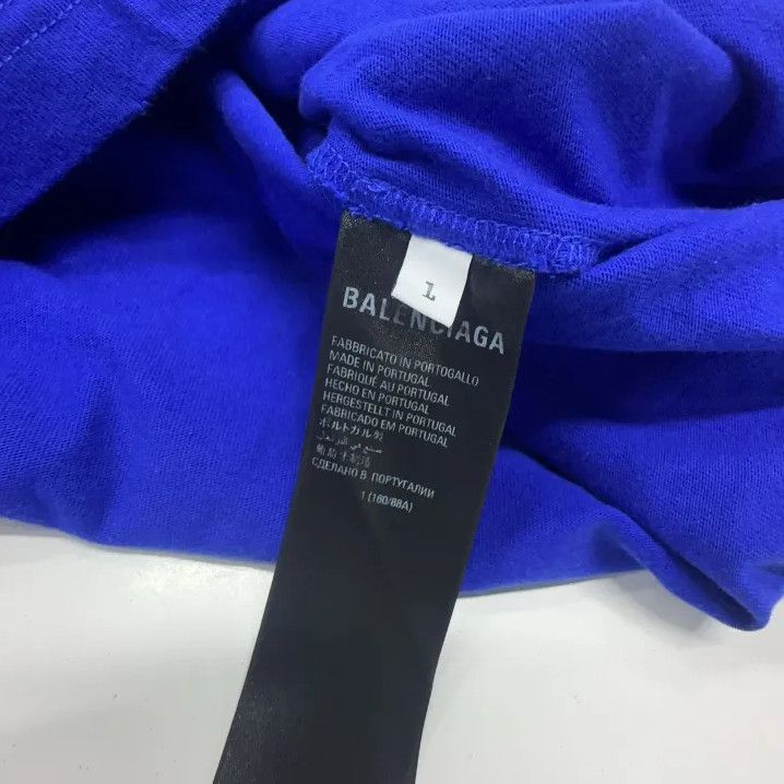 Balenciaga Balenciaga x Adidas Blue Graphic Long Sleeve T-Shirt Size US M / EU 48-50 / 2 - 5 Thumbnail