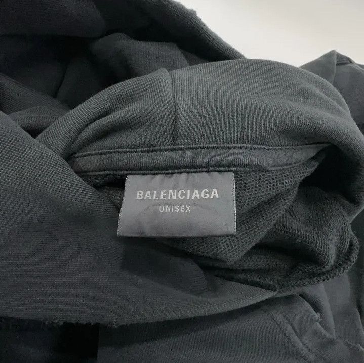 Balenciaga Balenciaga Black Logo Embroidered Long Sleeve Hoodie Size US XS / EU 42 / 0 - 6 Thumbnail