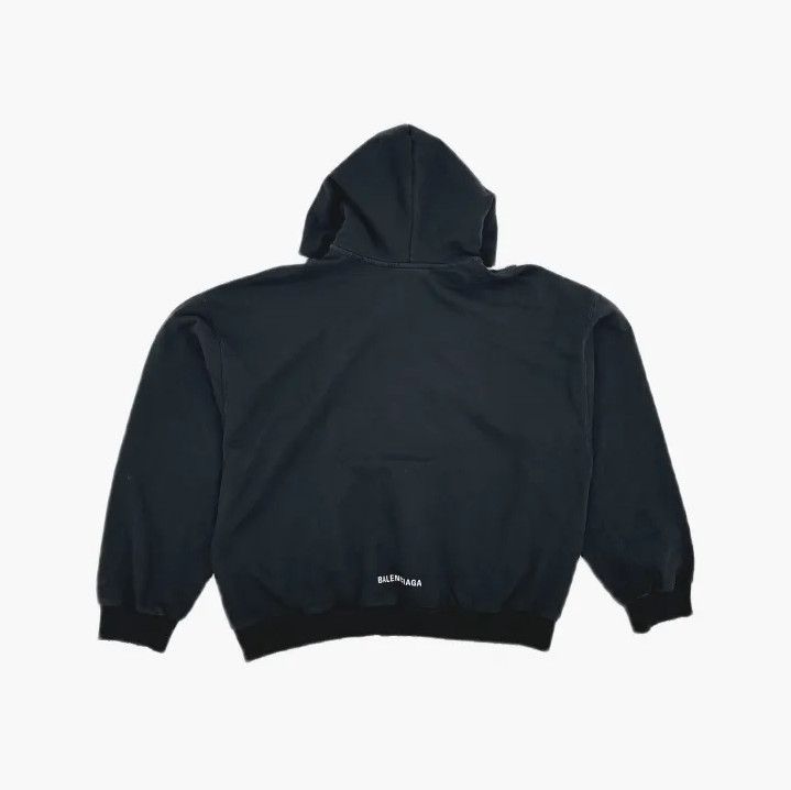 Balenciaga Balenciaga Black Logo Embroidered Long Sleeve Hoodie Size US XS / EU 42 / 0 - 3 Thumbnail