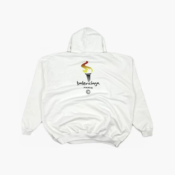 Balenciaga Balenciaga Unisex White Long Sleeve Sweatshirt Size US XXS / EU 40 - 3 Thumbnail